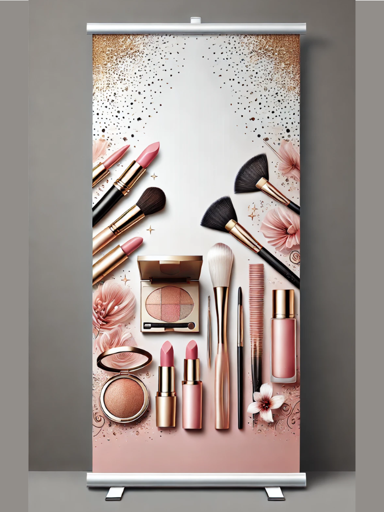 banner para loja de maquiagem 3 semco displays sao paulo