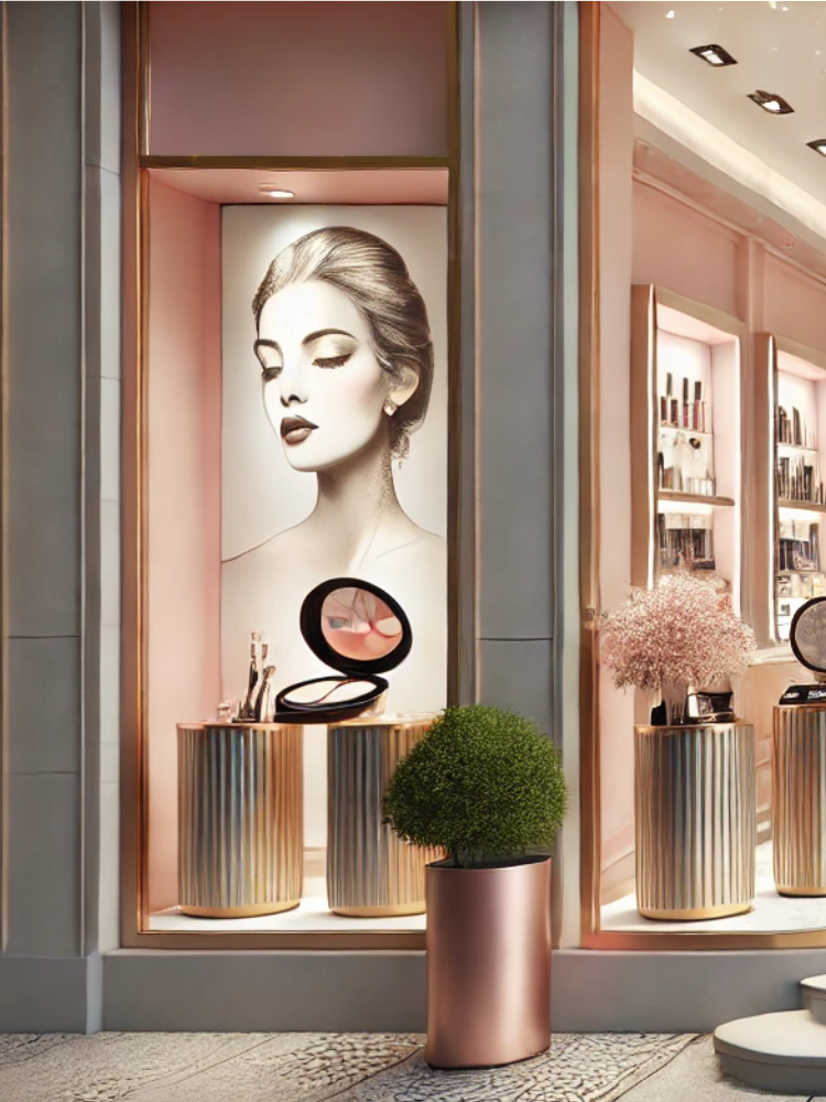 banner para loja de maquiagem semco displays comunicacao visual sao paulo