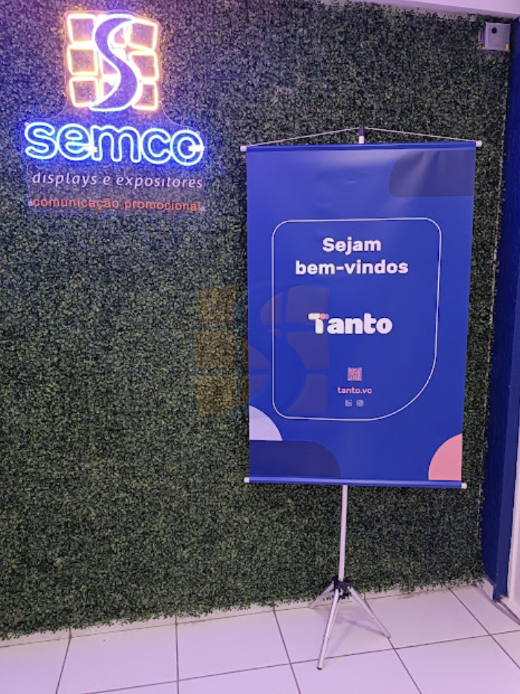 suporte para banner de ferro 2 semco displays sao paulo