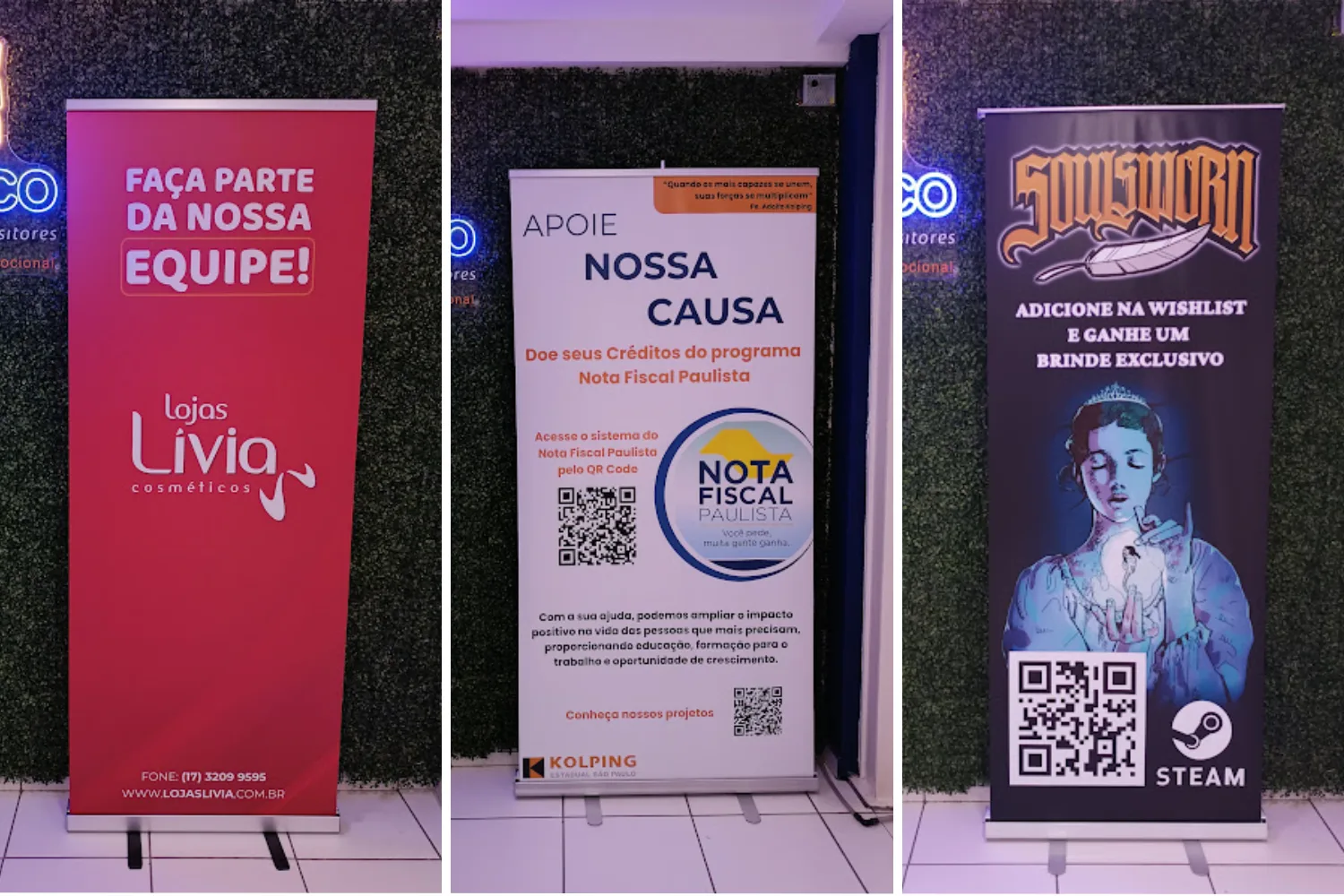 Roll-ups para eventos corporativos
