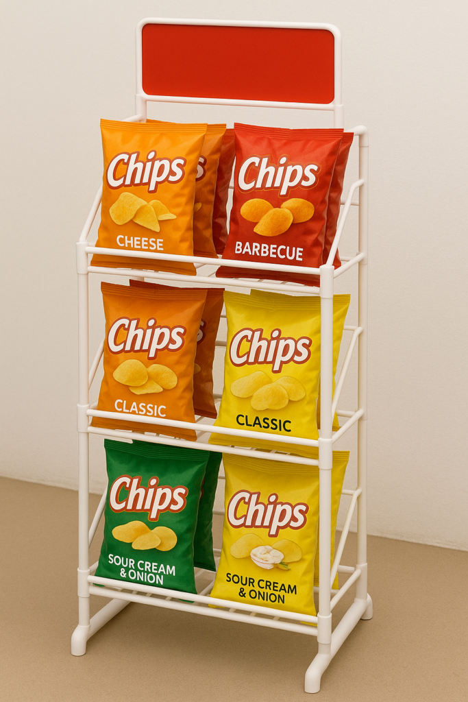 expositor para salgadinho 2 semco displays sao paulo