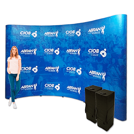 Backdrop grande painel pantográfico 4x3 — locação para eventos em São Paulo