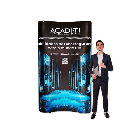 Backdrop portátil compacto — painel pantográfico banner para eventos